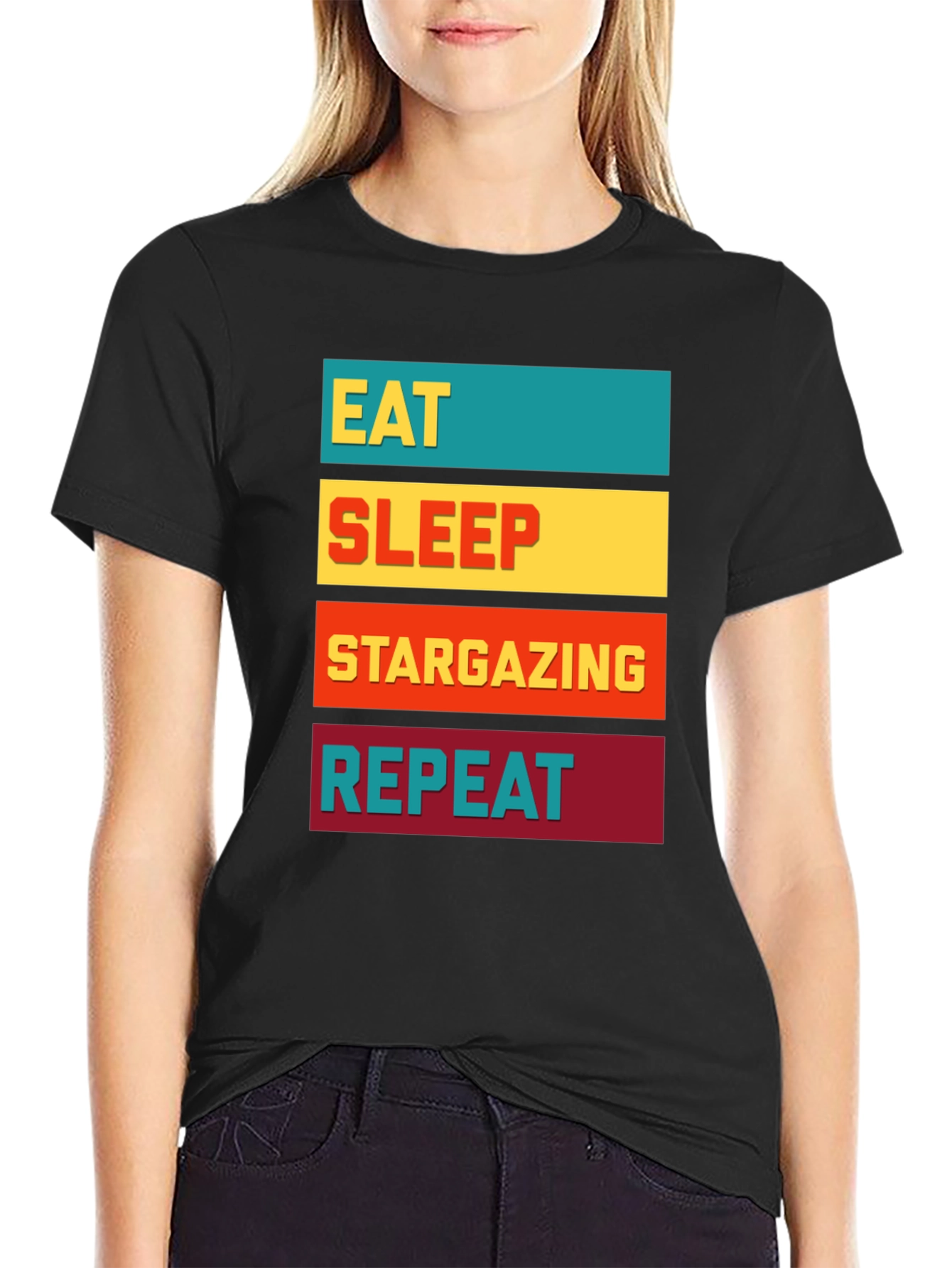 Eat Sleep Stargazing Repeat Graphic Tee