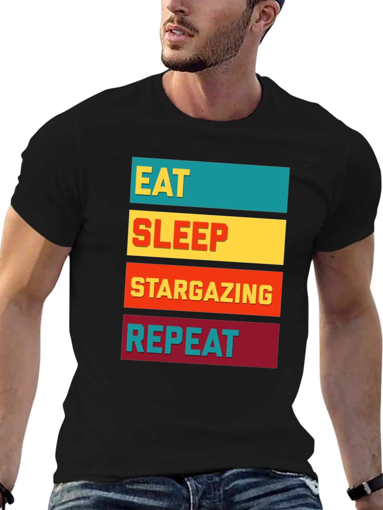 Eat Sleep Stargazing Repeat Graphic Tee