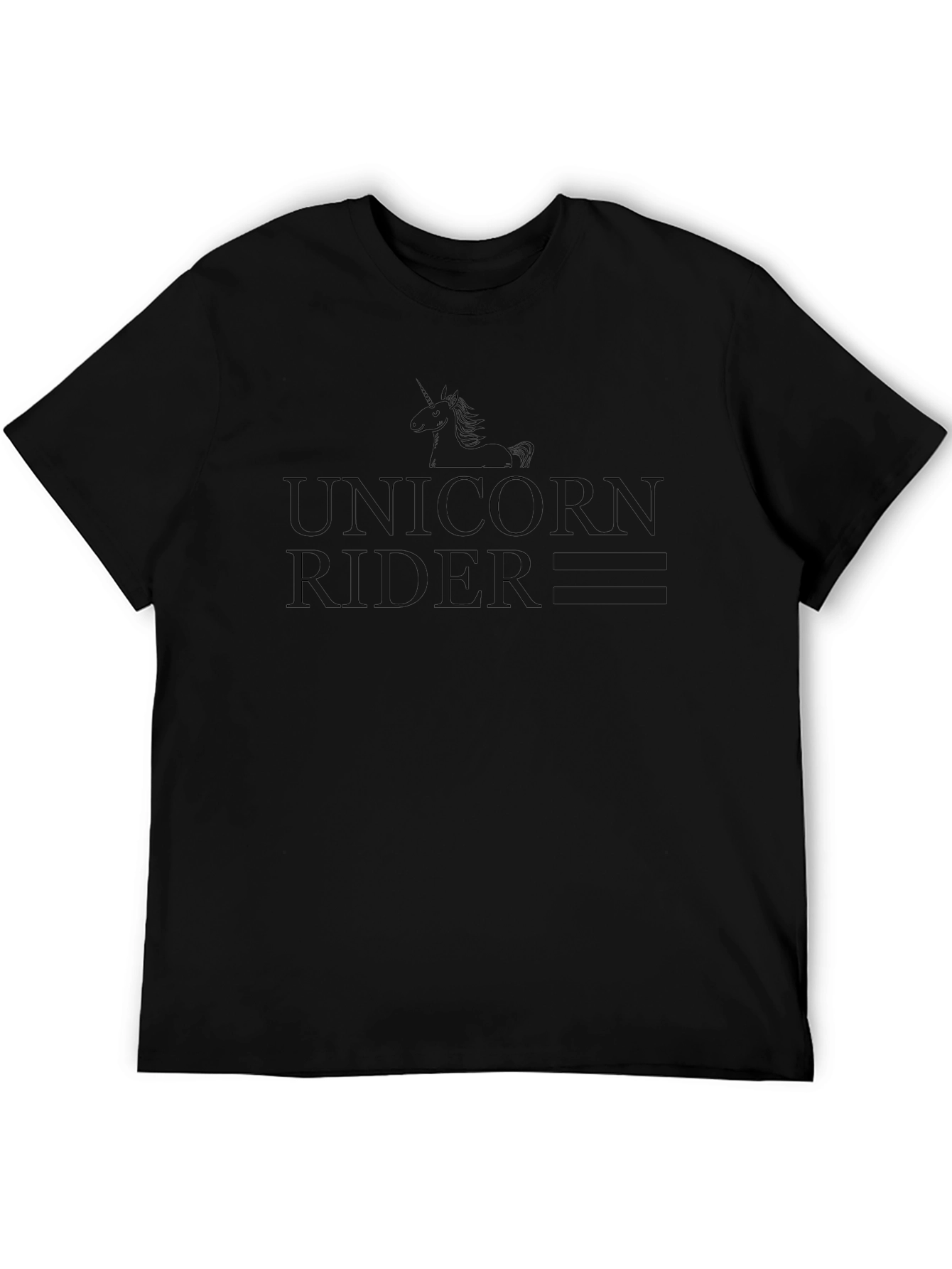 Unicorn Rider Graphic T-Shirt - Black