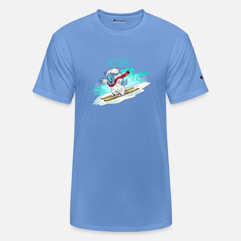 Freddy the Yeti skiing
