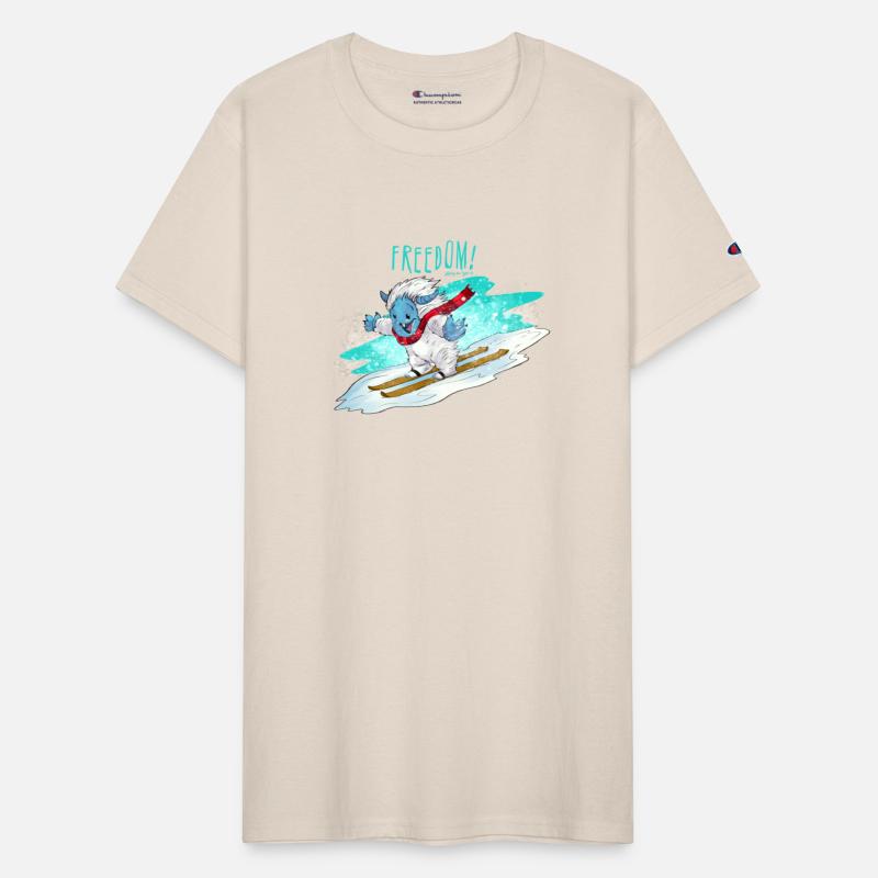 Freddy the Yeti skiing