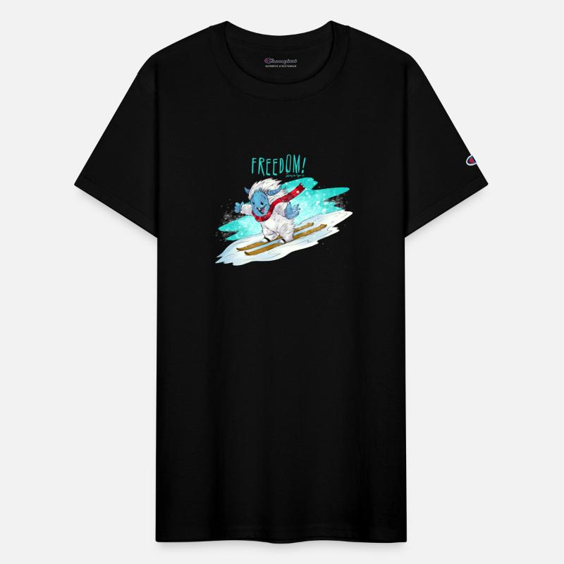 Freddy the Yeti skiing