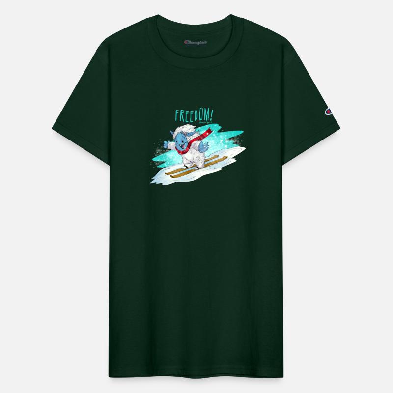 Freddy the Yeti skiing