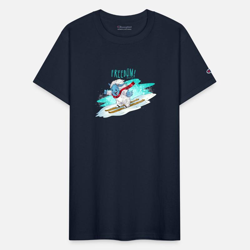 Freddy the Yeti skiing
