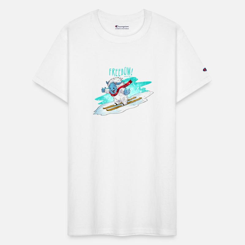 Freddy the Yeti skiing