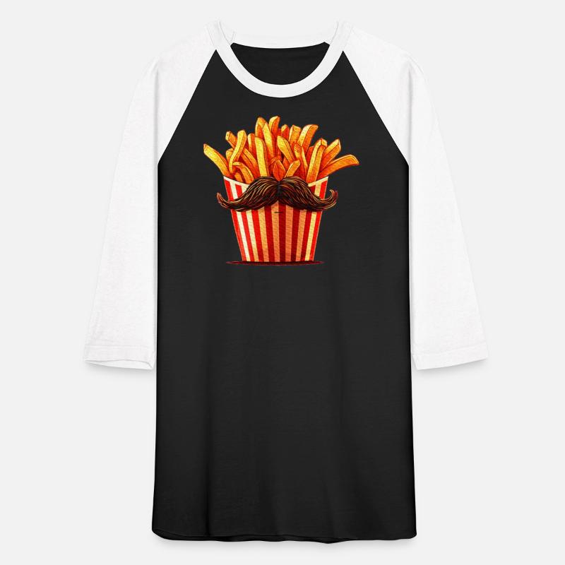 french fries with beard for potato and mustache