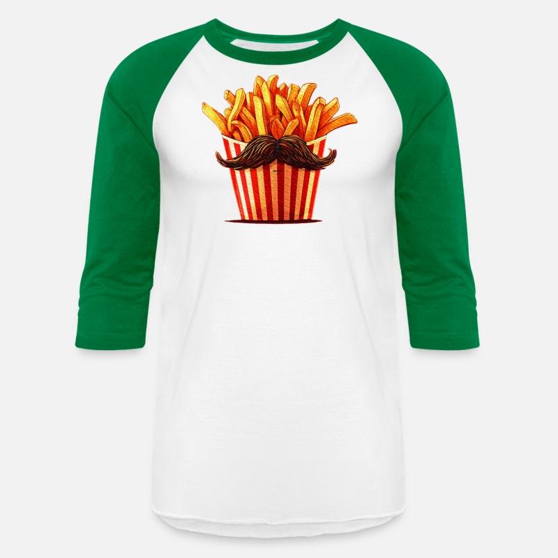 french fries with beard for potato and mustache