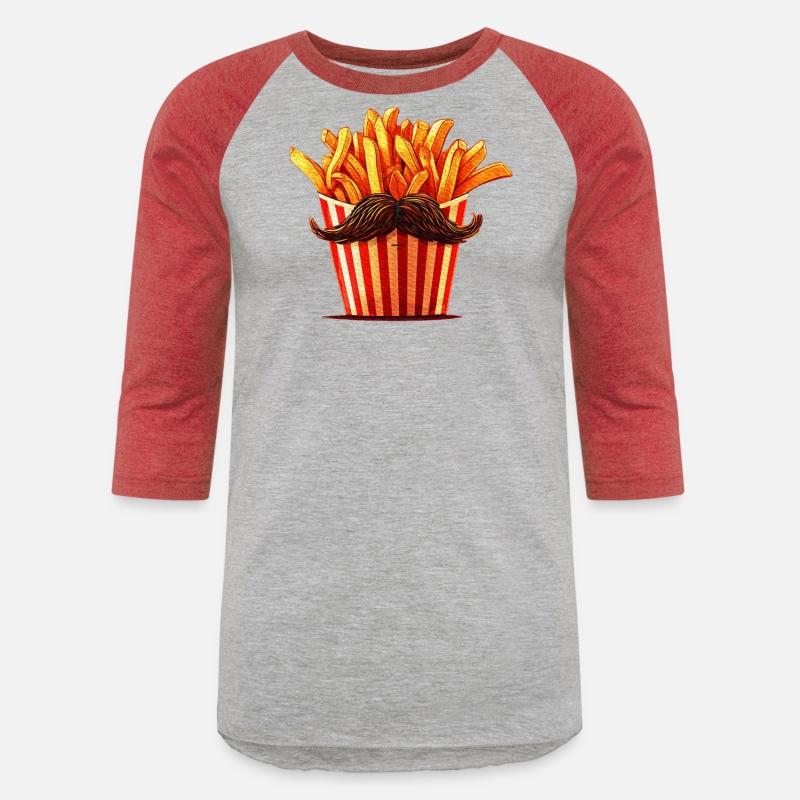 french fries with beard for potato and mustache