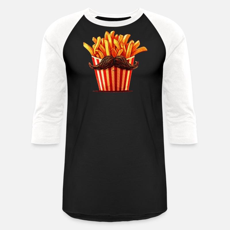 french fries with beard for potato and mustache