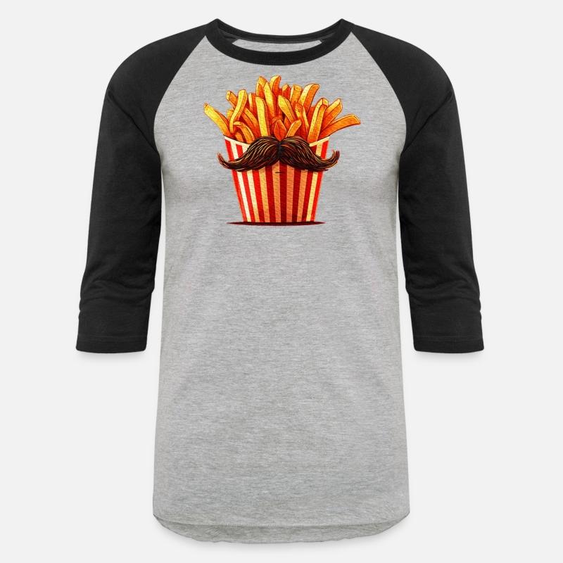french fries with beard for potato and mustache