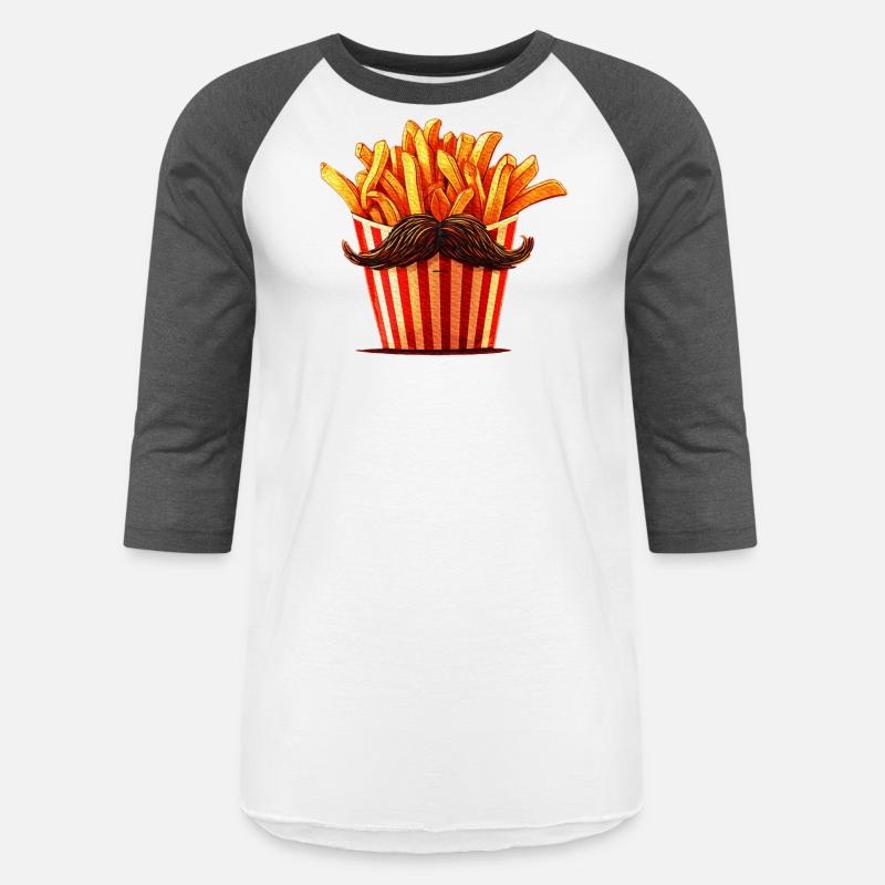 french fries with beard for potato and mustache