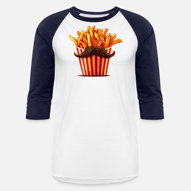 french fries with beard for potato and mustache