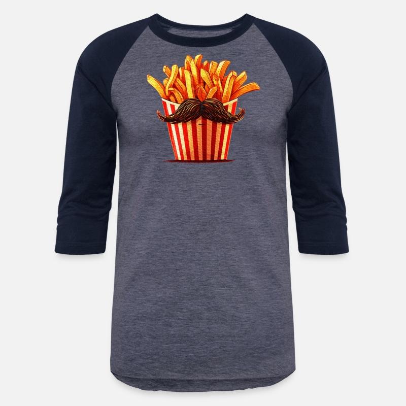 french fries with beard for potato and mustache