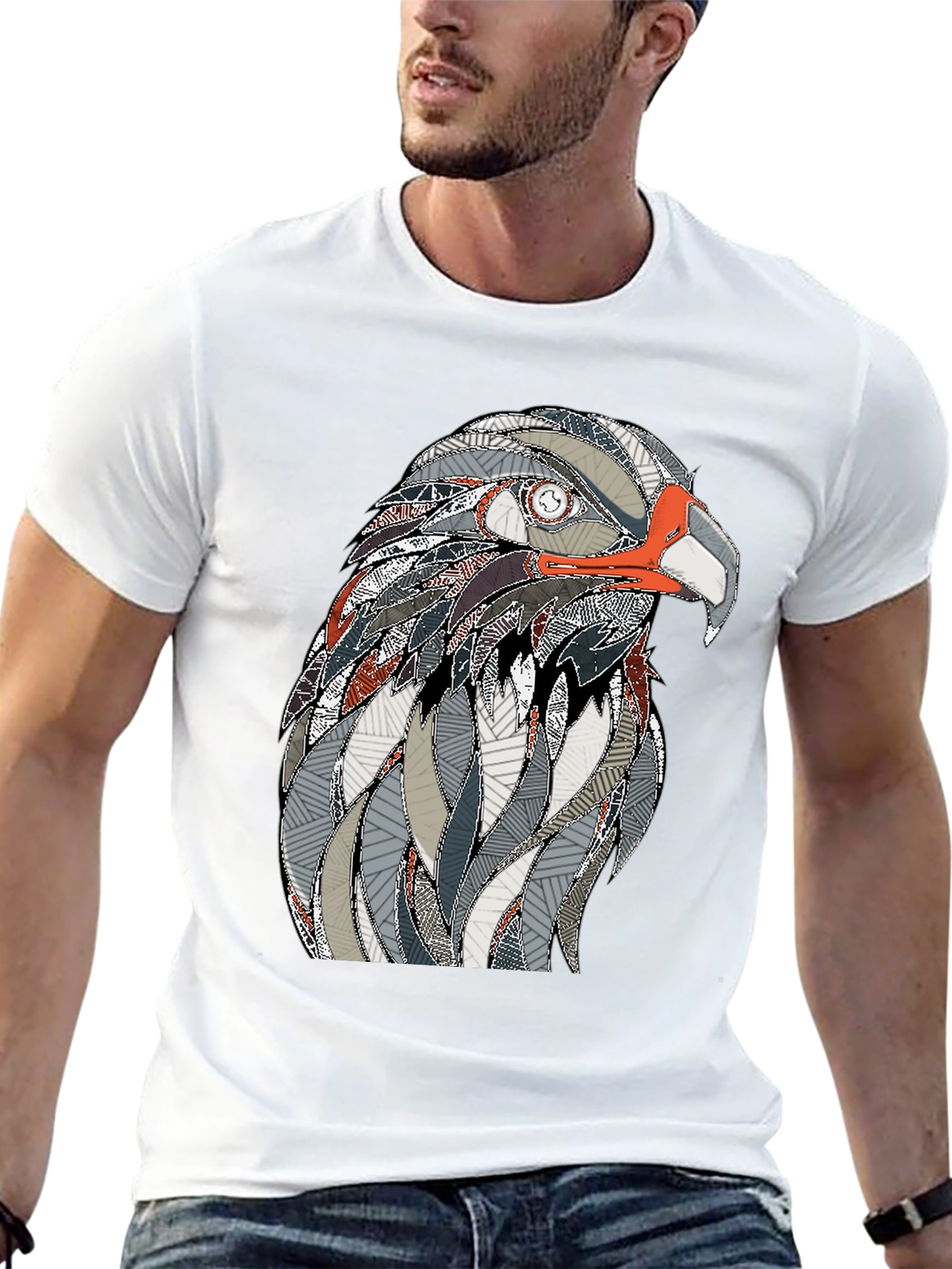 Eagle Graphic Black T-Shirt for Men