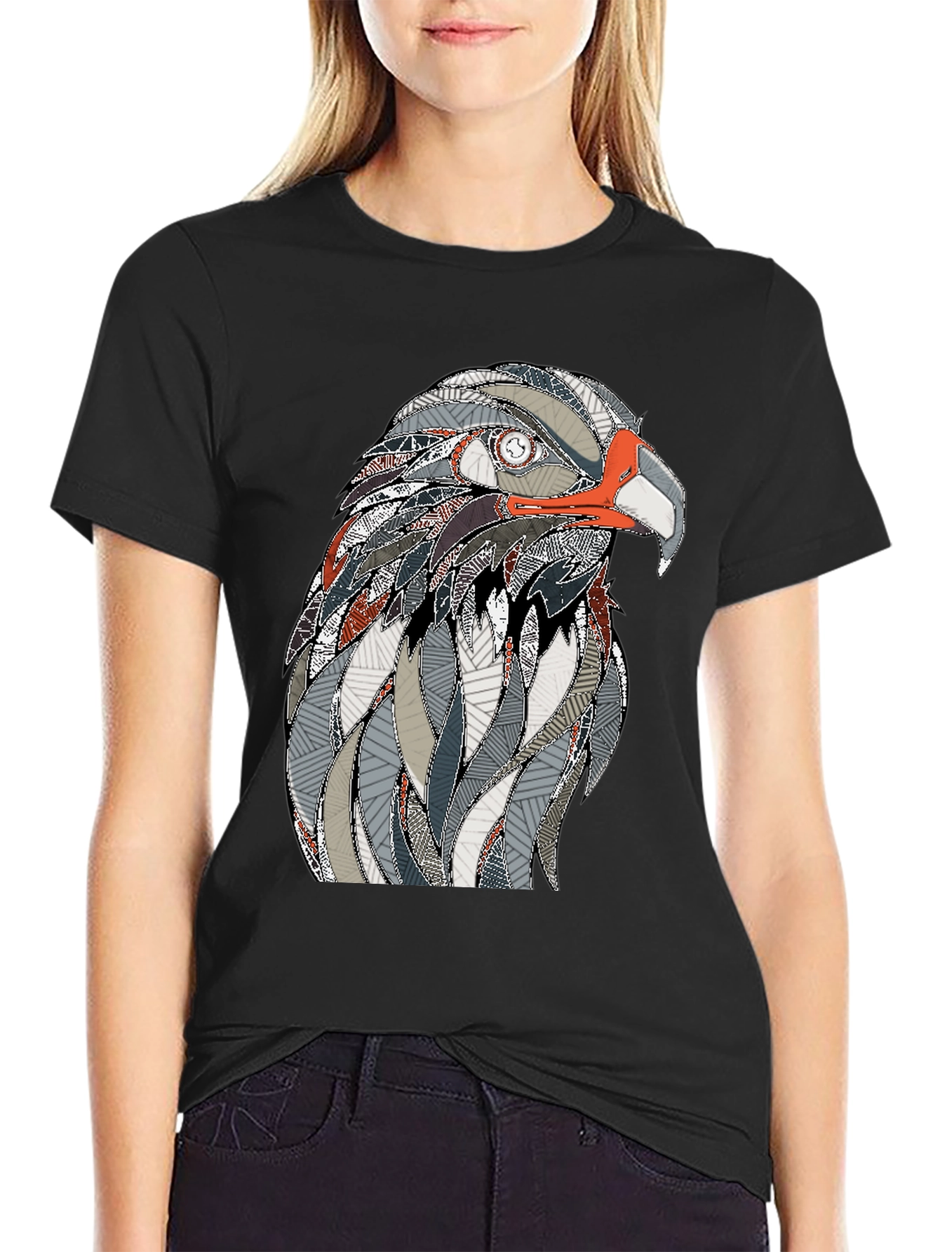 Eagle Graphic Black T-Shirt for Men