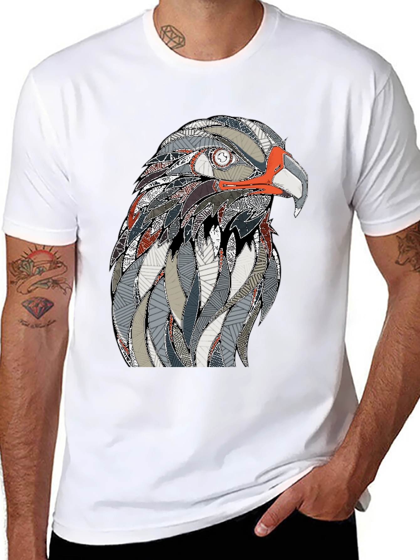 Eagle Graphic Black T-Shirt for Men