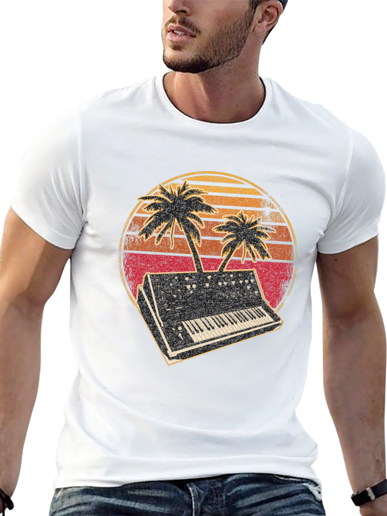 Retro Synthwave Palm Tree T-Shirt