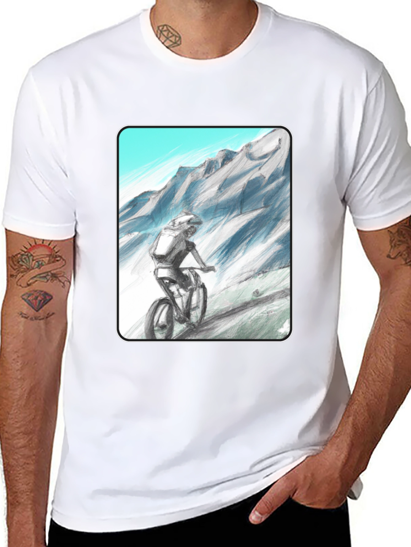 Mountain Biker Graphic Tee - Adventure Awaits!