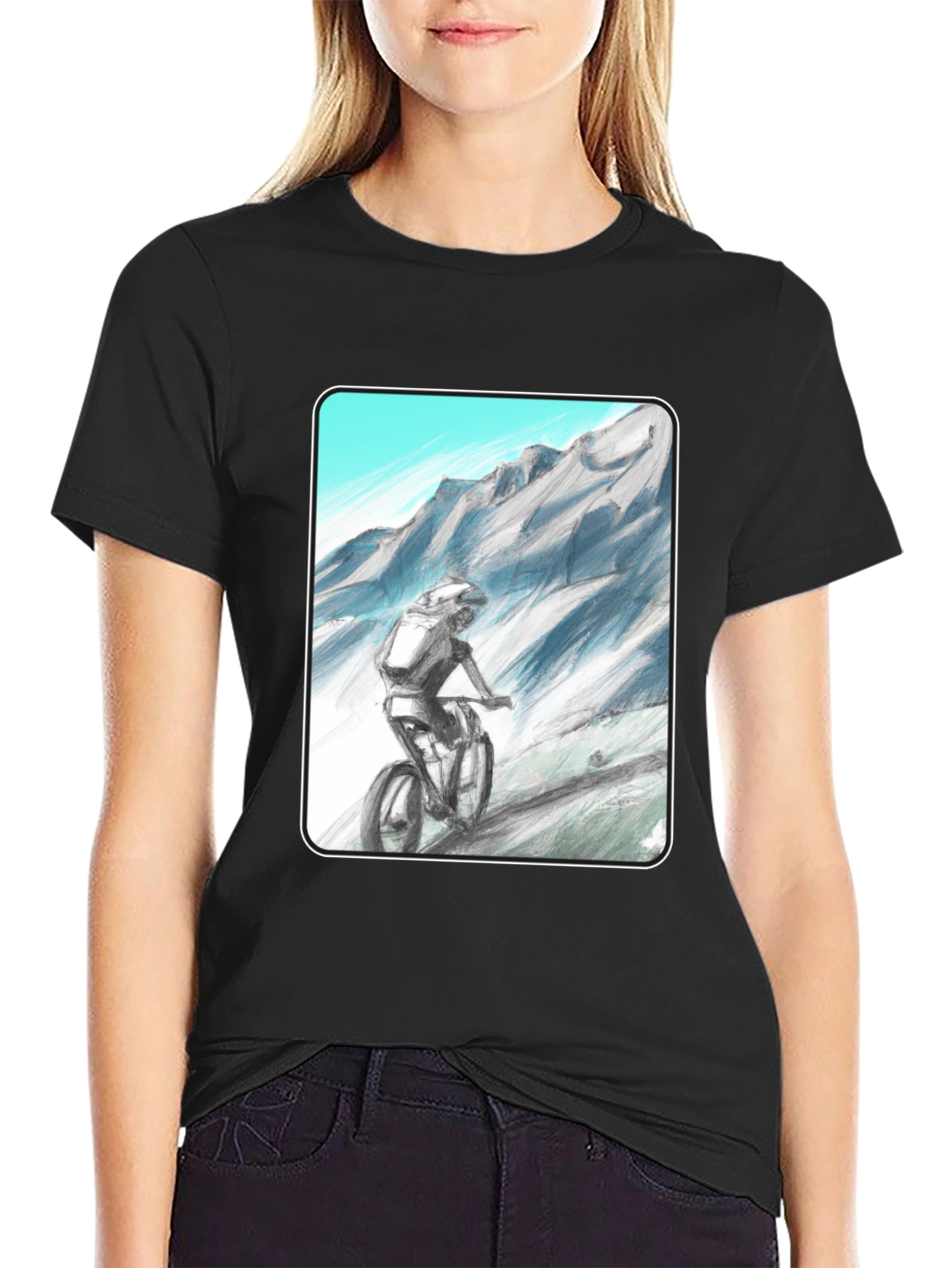 Mountain Biker Graphic Tee - Adventure Awaits!