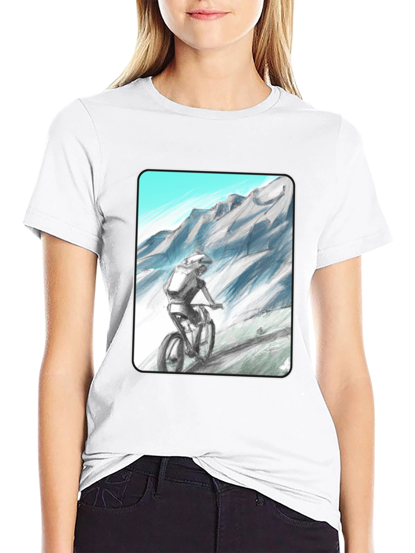 Mountain Biker Graphic Tee - Adventure Awaits!
