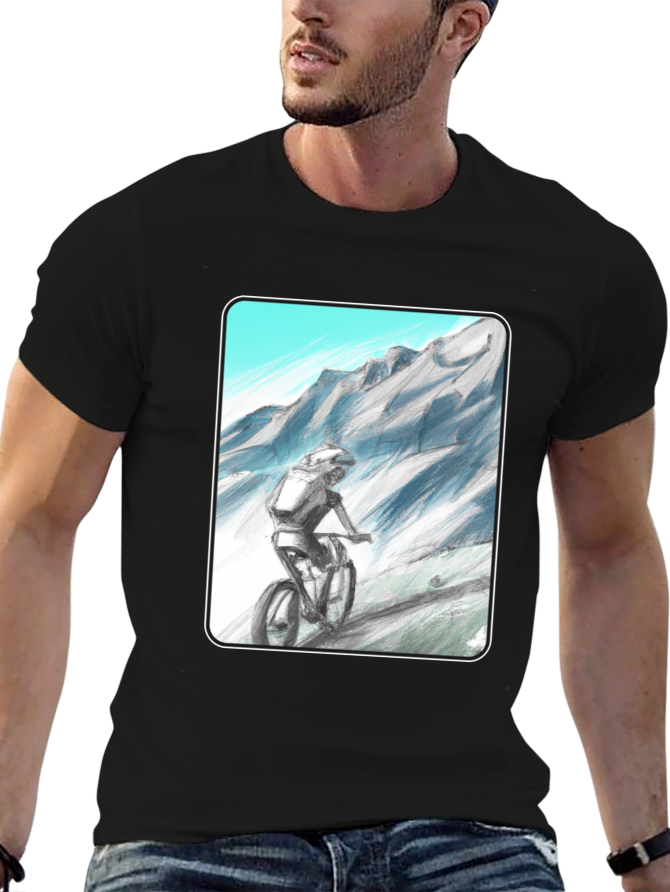 Mountain Biker Graphic Tee - Adventure Awaits!