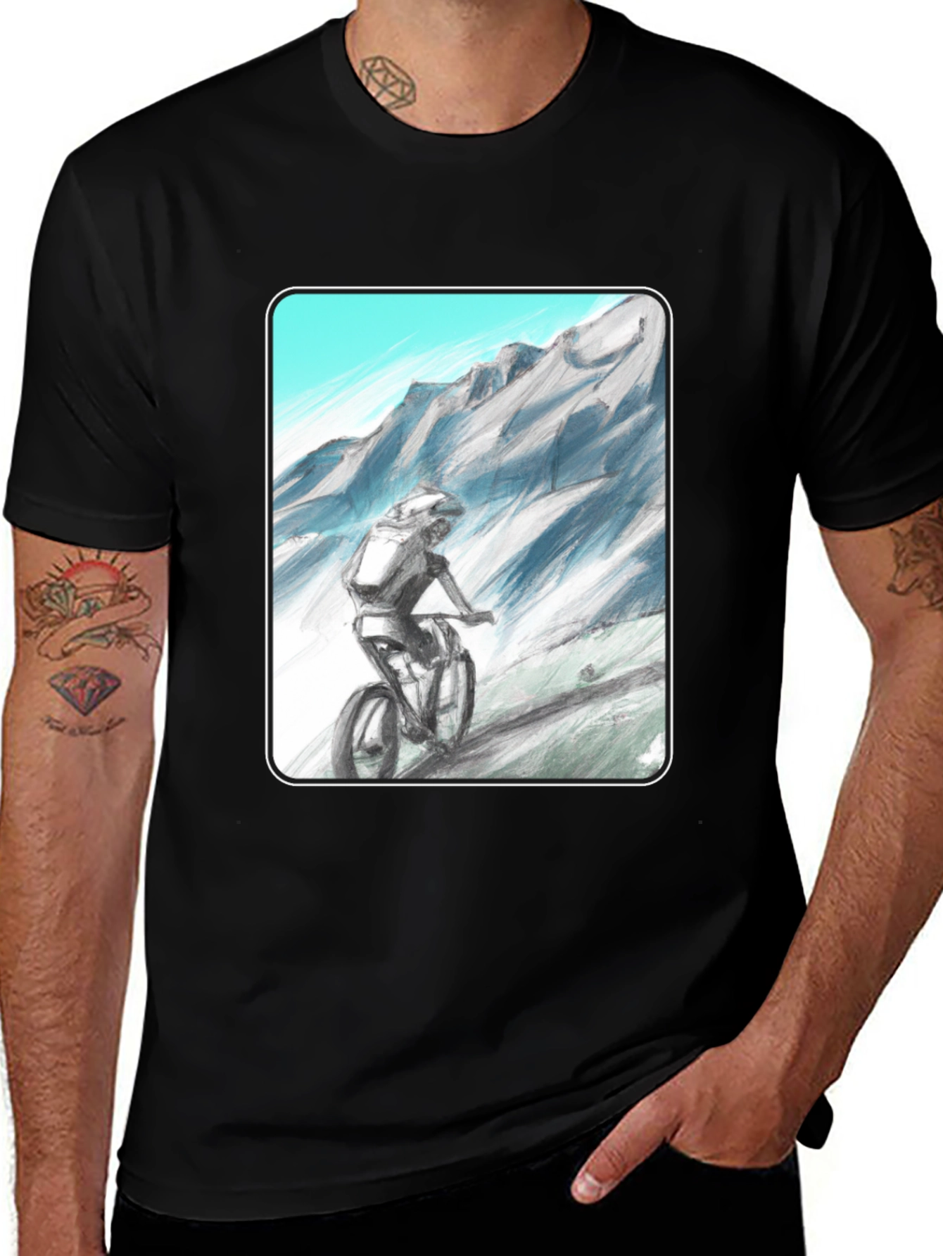 Mountain Biker Graphic Tee - Adventure Awaits!