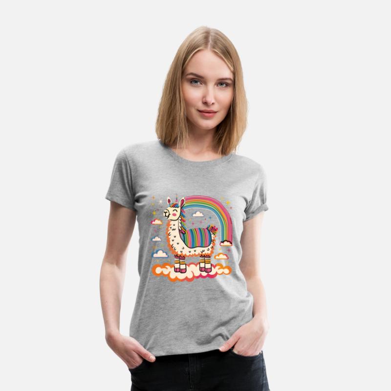 Funky Alpaca with Colorful Rainbow Stripes
