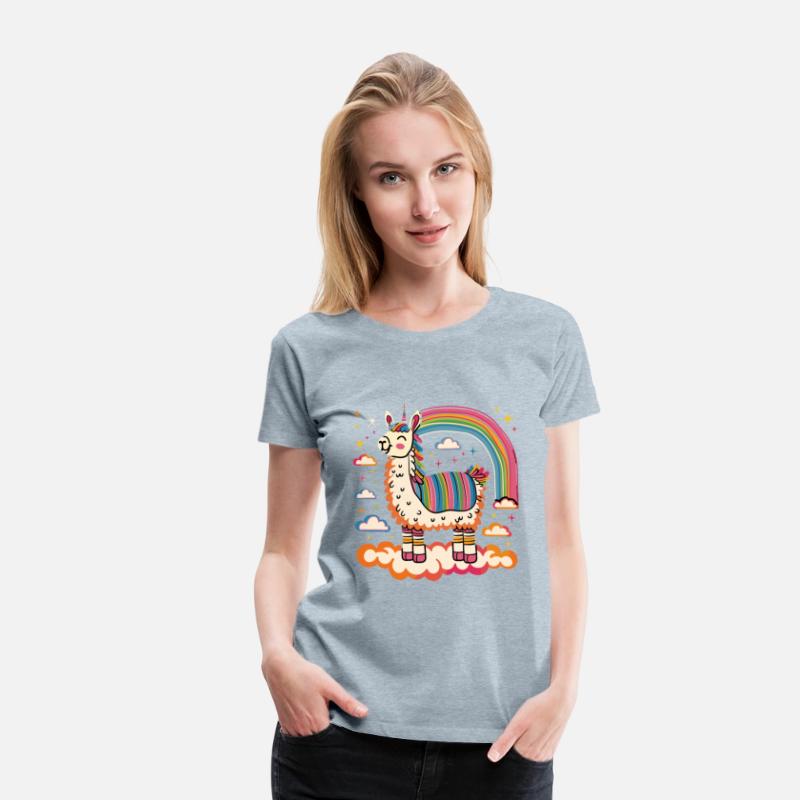 Funky Alpaca with Colorful Rainbow Stripes