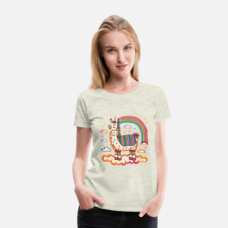 Funky Alpaca with Colorful Rainbow Stripes