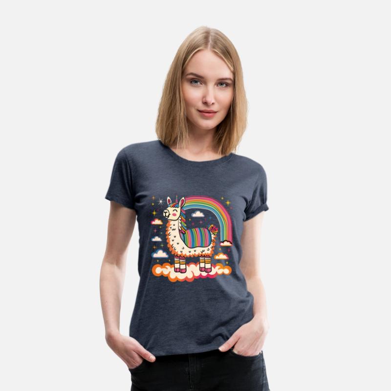 Funky Alpaca with Colorful Rainbow Stripes