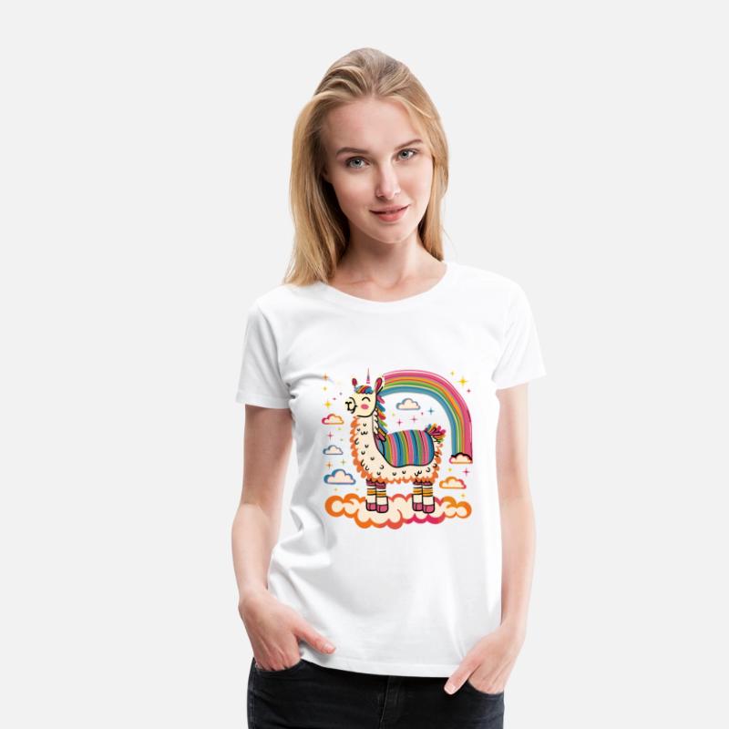 Funky Alpaca with Colorful Rainbow Stripes