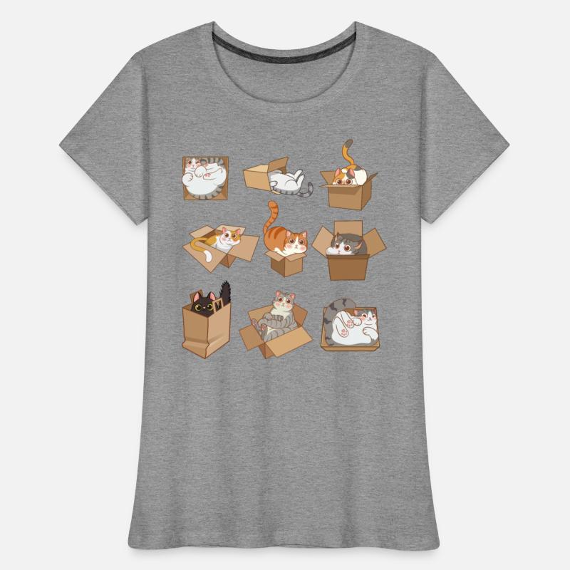Funny Cats in Boxes Illustration