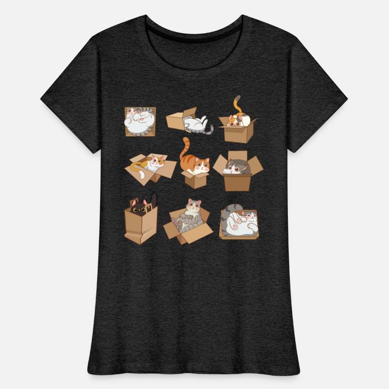 Funny Cats in Boxes Illustration