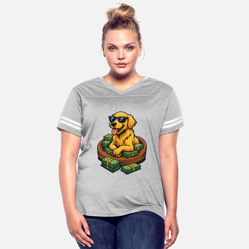 Funny Dog Lover Golden Retriever Money Stack