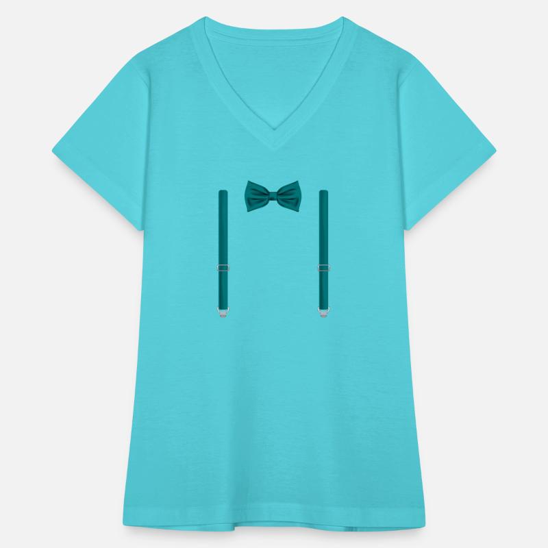 Funny Esmerald Green Bow Tie with Suspenders