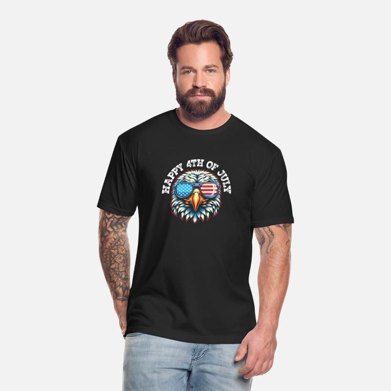 funny happy 4th of July American bald eagle