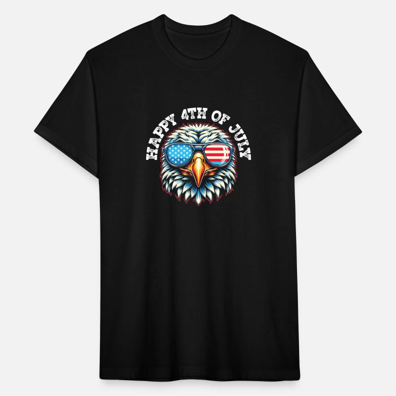 funny happy 4th of July American bald eagle