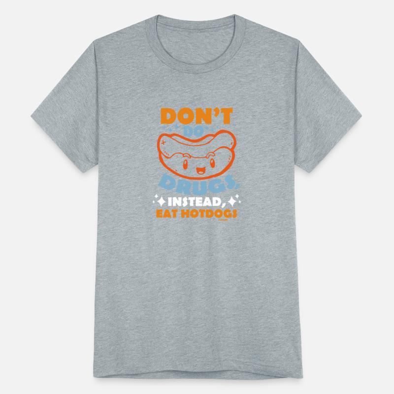 Funny hot dog instead of drugs
