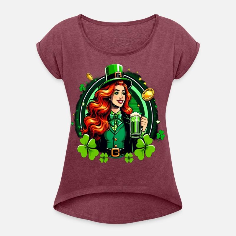 Funny Leprechaun lady with beer mug St. Patrick's