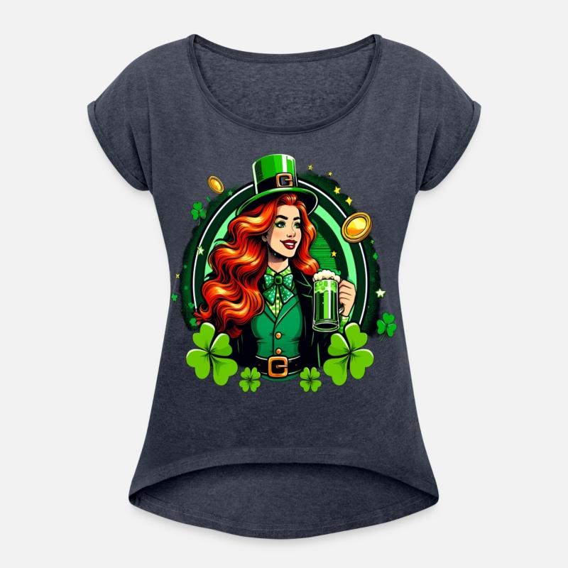Funny Leprechaun lady with beer mug St. Patrick's