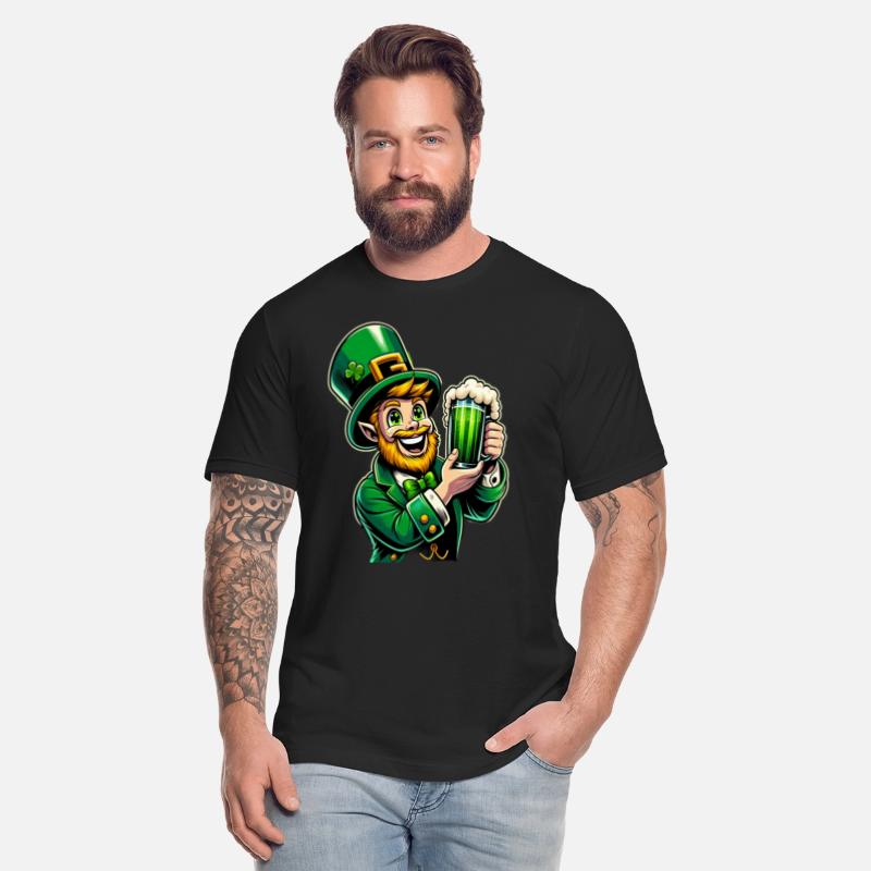 Funny Leprechaun with beer mug St. Patrick's Day