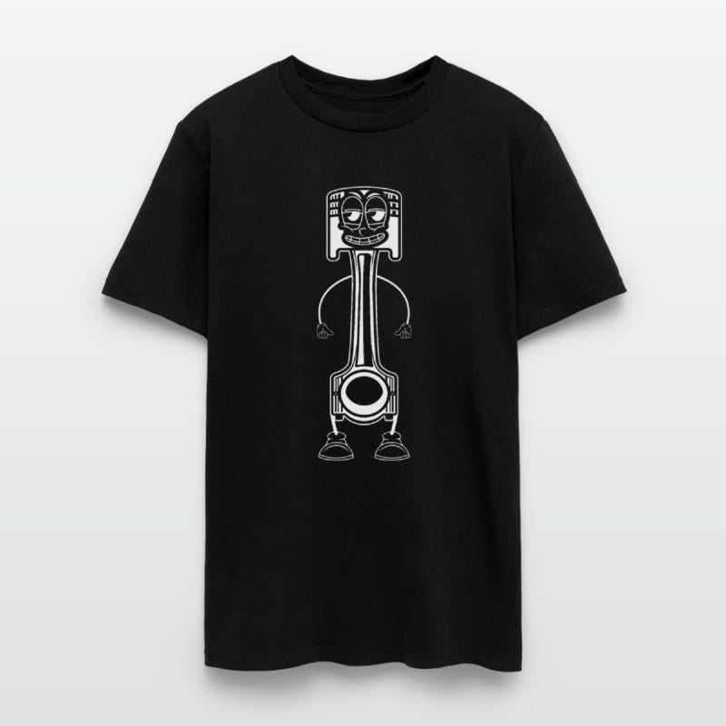 Funny Piston Mechanic Stick Figure Car Mechanic