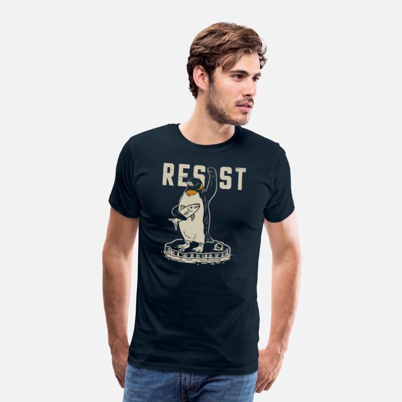 Funny Protest Against Tariffs Resist Penguin