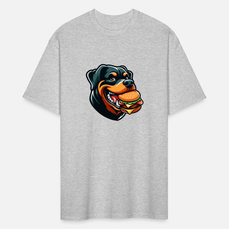 Funny Rottweiler hamburger cheeseburger fast food