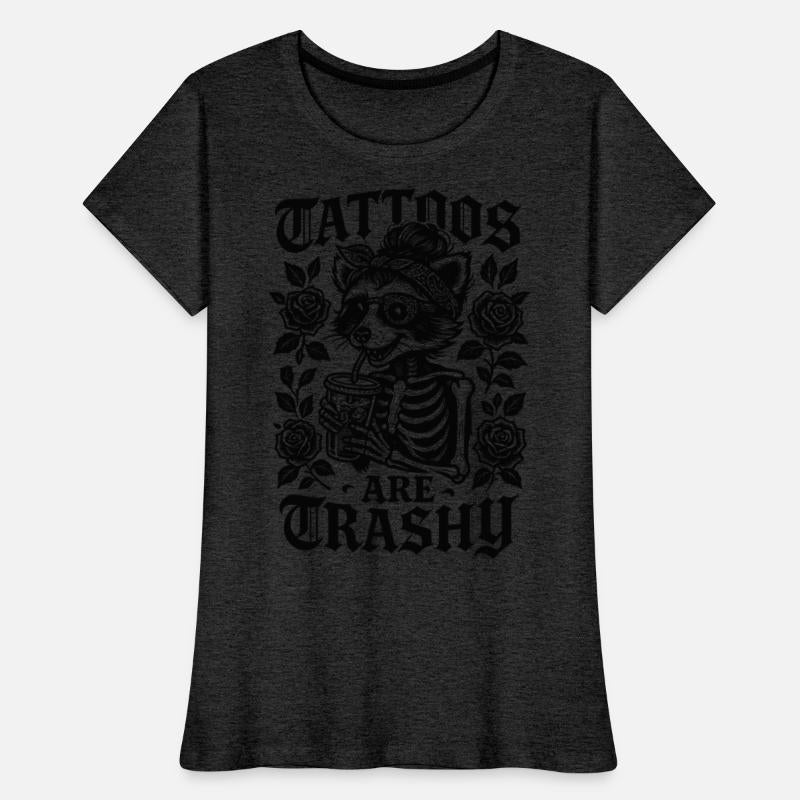 Funny Tattoos Are Trashy Ironic Skeleton Raccoon