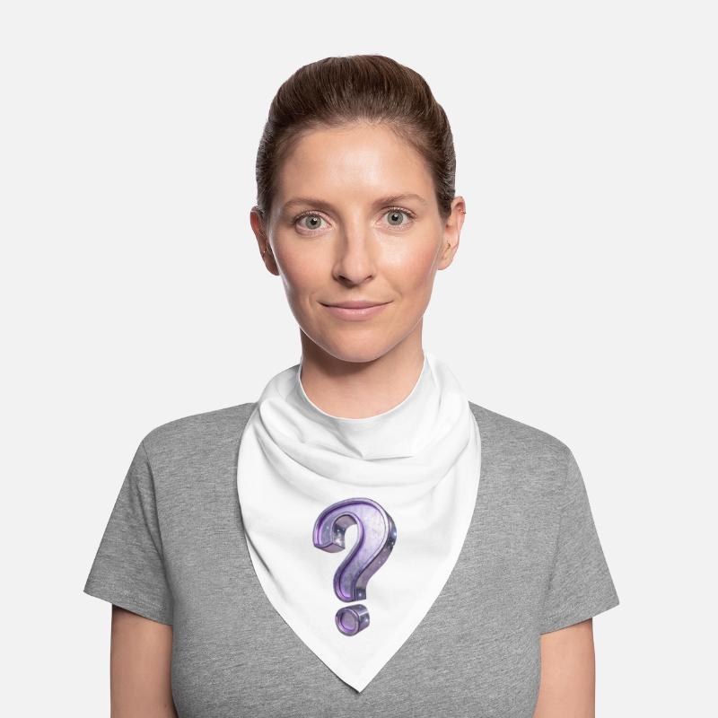 Futuristic Question Mark Icon – Silver Tech Look