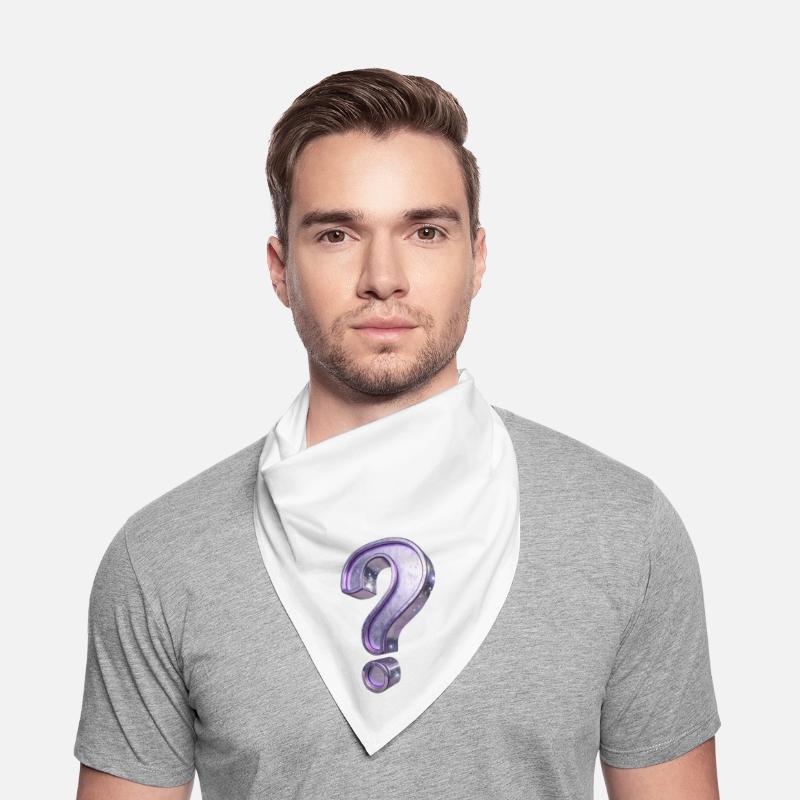 Futuristic Question Mark Icon – Silver Tech Look