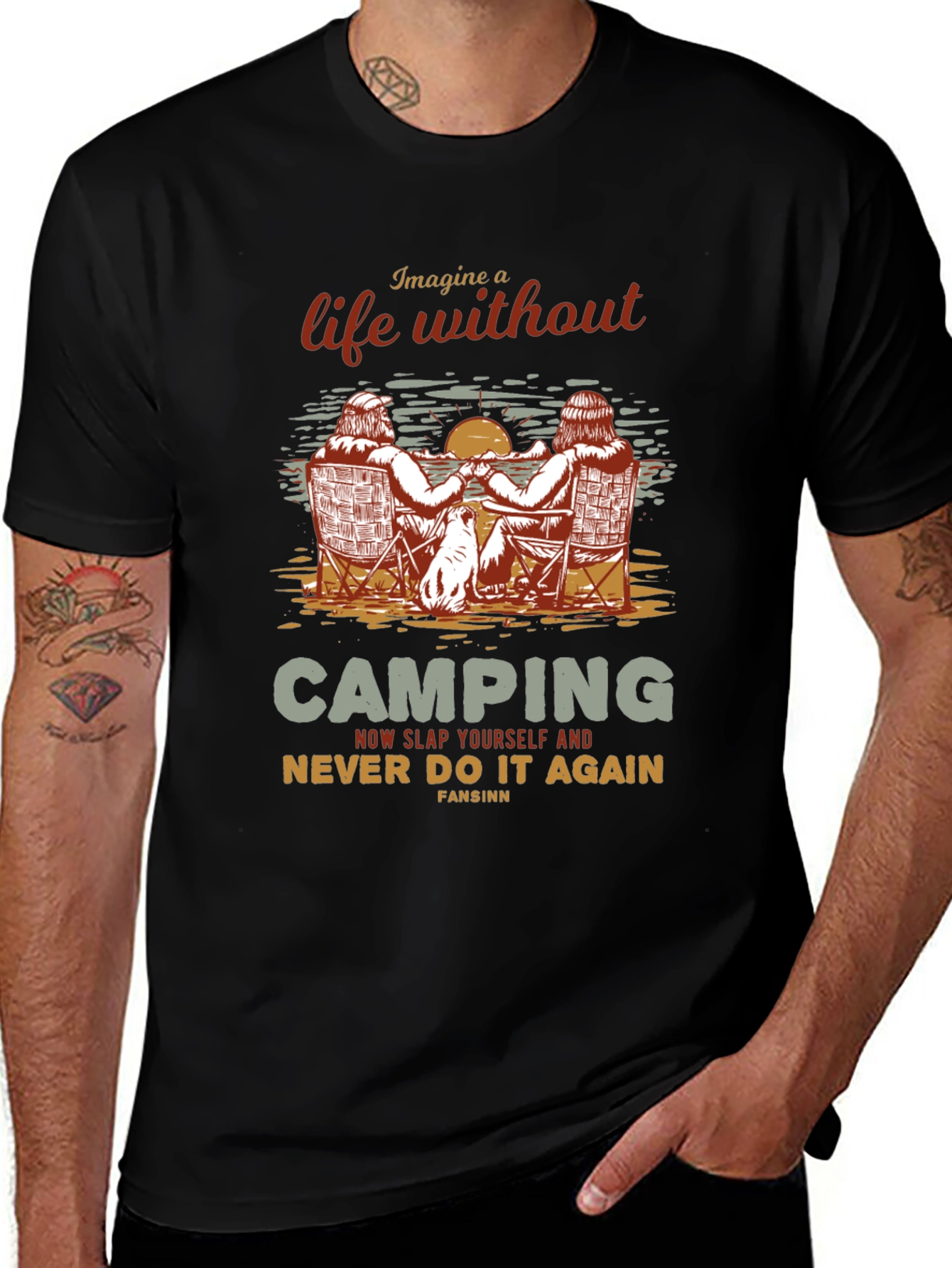 Camping Life Graphic T-Shirt - Outdoors Adventure Tee