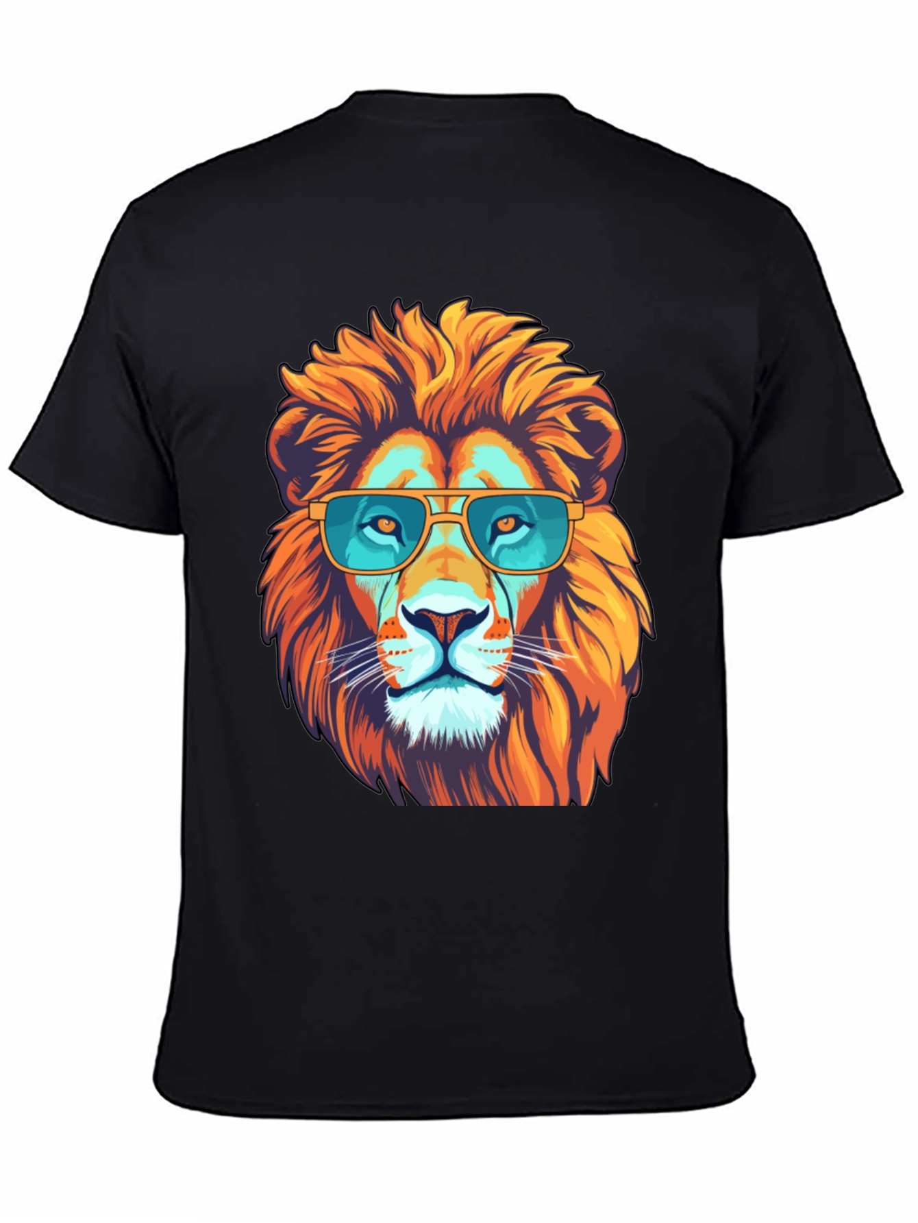 Cool Lion Graphic Tee - Black T-Shirt