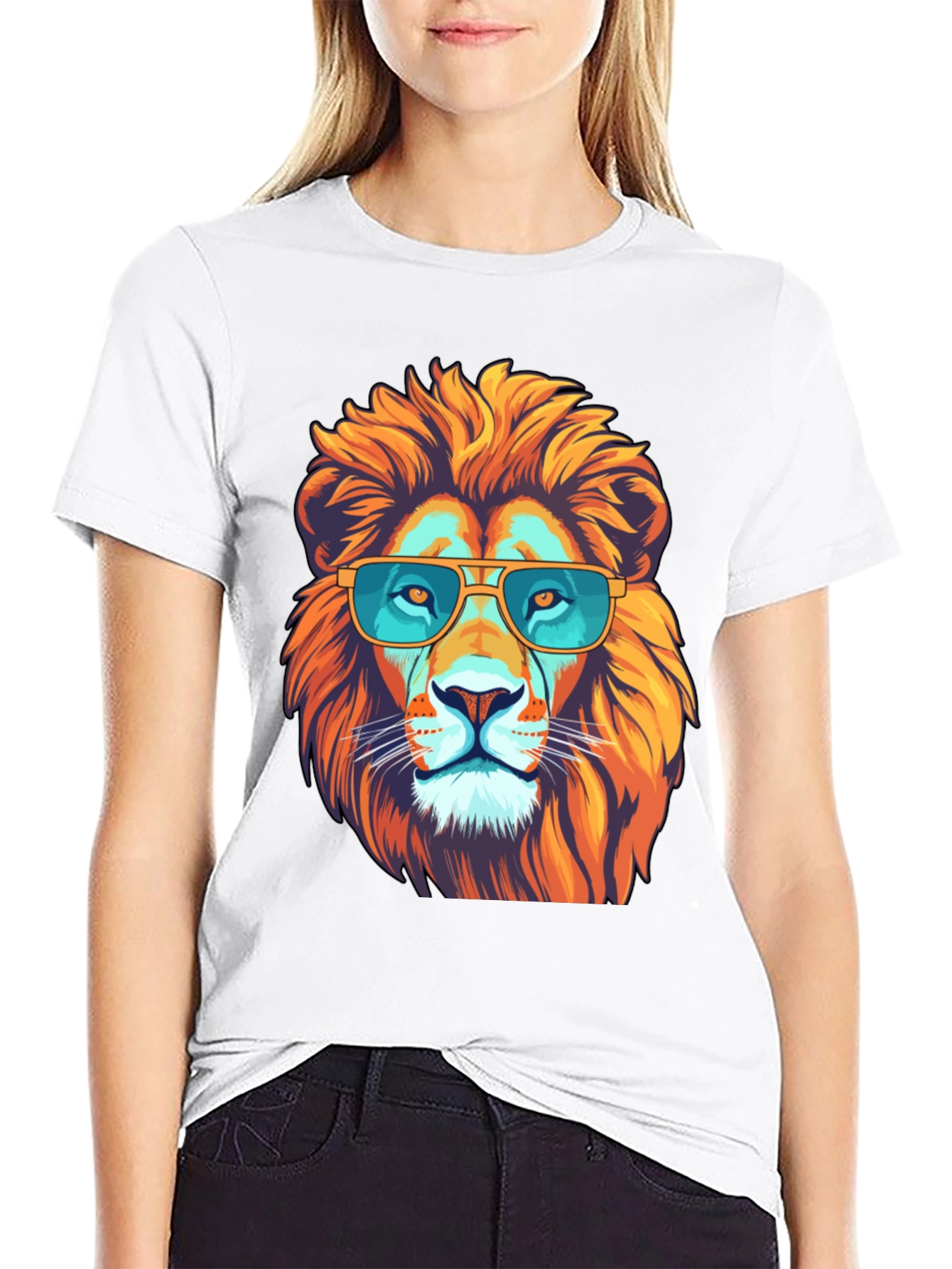 Cool Lion Graphic Tee - Black T-Shirt